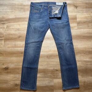Diesel Zatiny Jeans Men 29x29 Blue Bootcut Stretch Denim Dark Wash Western 0857Z